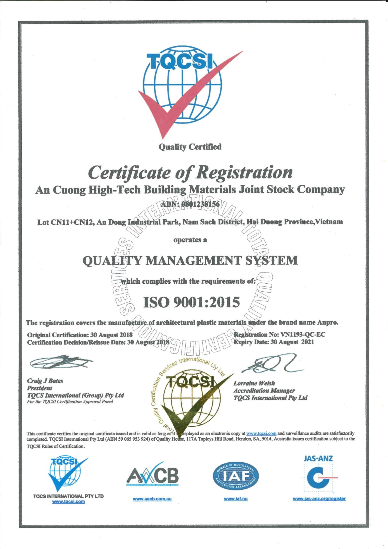 5 Quality Management 1 e1560909945181 - 7 ưu điểm của sàn nhựa vân thảm cao cấp từ AnPro