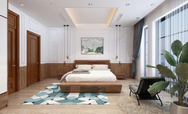 Phong ngu menh moc anpro 600x366 - Tấm ốp nội thất – ý tưởng độc đáo để thay đổi không gian ngôi nhà bạn