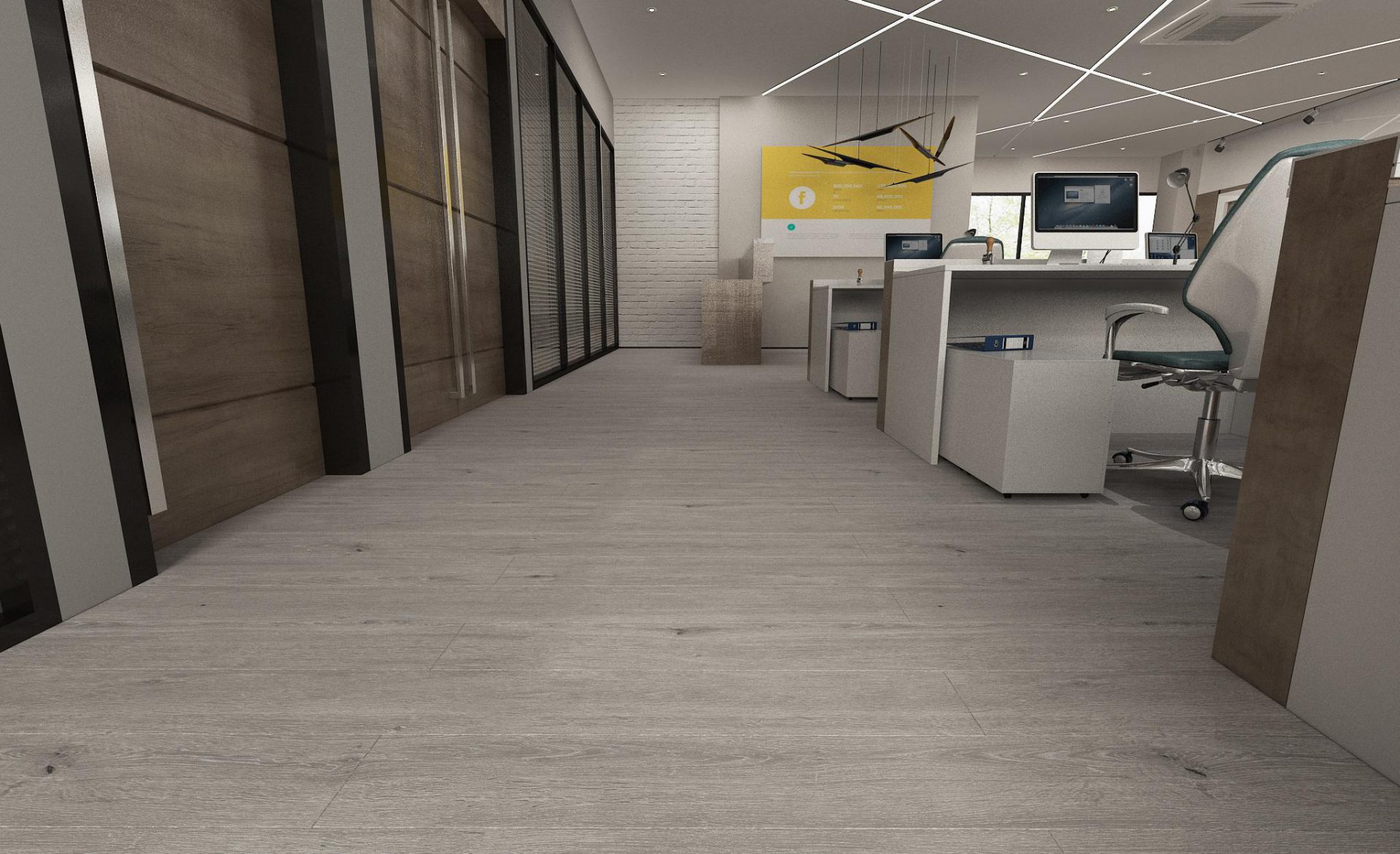 AnPro SPC flooring installed for office building